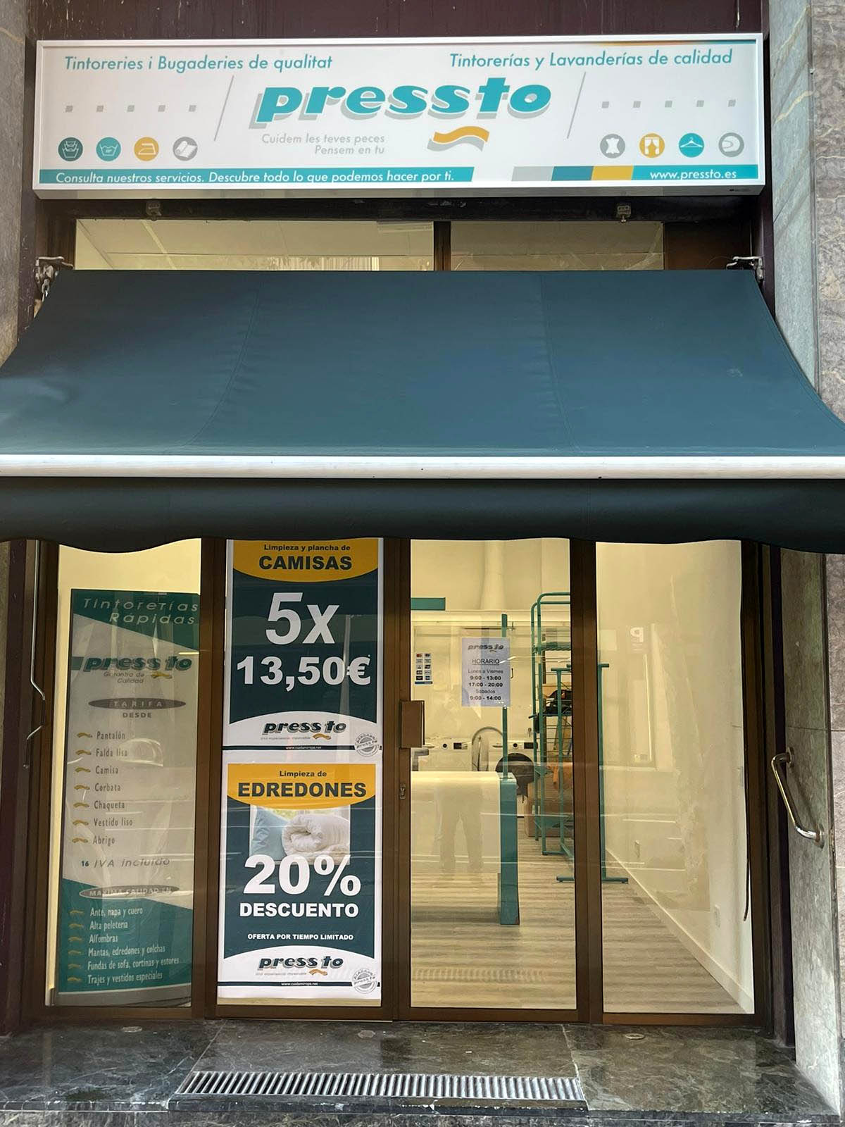 Pressto abre una nueva tintorería en Barcelona